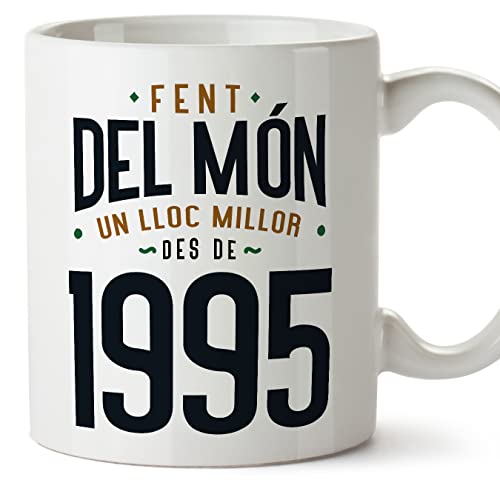 MUGFFINS Tazas 1995 Cumpleaños - En Catalán - Fent del Món un Lloc Millor - 11 oz / 330 ml -...