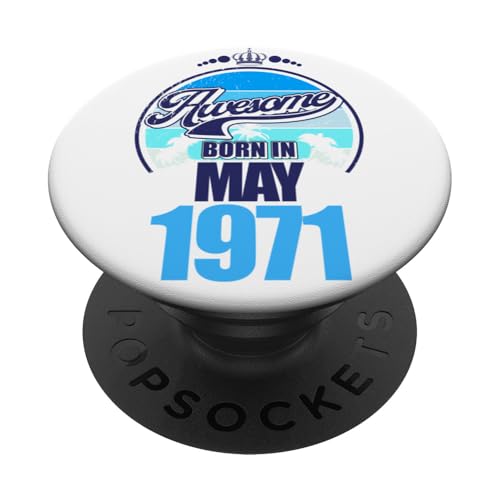 Ideal Desde Mayo de 1971, 55 cumpleaños, 55 años PopSockets PopGrip Adhesivo