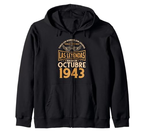 Cumpleaños Hombre Regalos Las Leyendas Octubre 1943 Sudadera con Capucha
