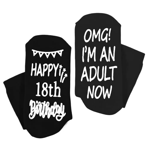 Prasacco Calcetines Regalo de 18 Cumpleaños Divertidos Calcetines de Algodón Calcetines...