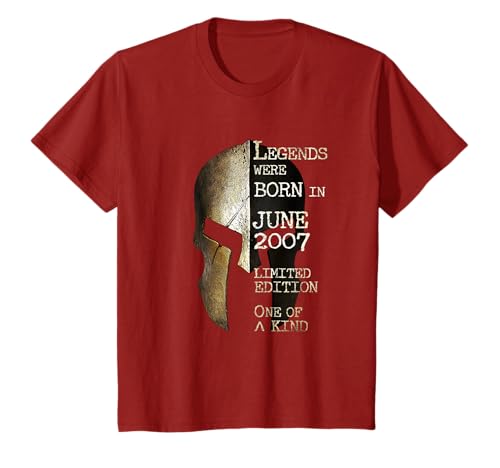 Legends Were Born In June 2007 Cumpleaños Camiseta