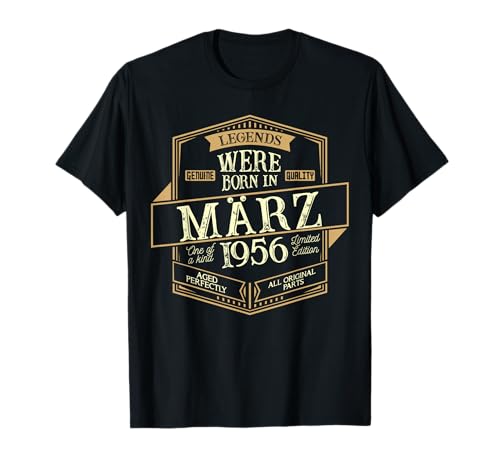 Marzo 1956 Cumpleaños Hombre Camiseta