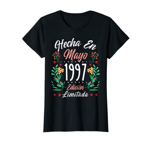 Mujer Hecha En Mayo 1997 25 Años 25 cumpleaños Mujeres Camiseta