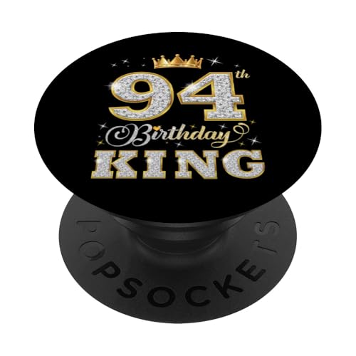 Fiesta de cumpleaños 94 del Rey de 94 años para él PopSockets PopGrip Adhesivo