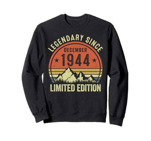 Legendario Desde diciembre de 1944 edición Limitada cumpleaños Retro Sudadera