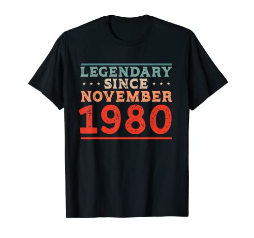 Legendario desde noviembre de 1980 Nacido en la fiesta de cumpleaños de los 80 Camiseta