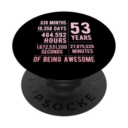 53 cumpleaños hombres mujeres divertido 53 años PopSockets PopGrip Adhesivo
