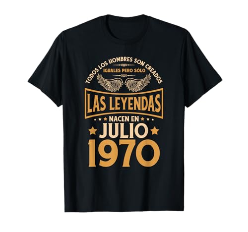 Cumpleaños Hombre Regalos Las Leyendas Julio 1970 Camiseta