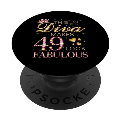 Esta Diva Hace Que el 49 se vea Fabuloso cumpleaños 49 Queen B-Day PopSockets PopGrip Adhesivo