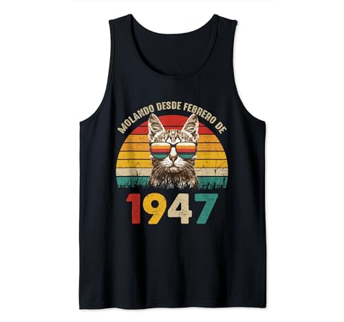 Molando Desde Febrero de 1947 Cumpleaños 77 Años Camiseta sin Mangas