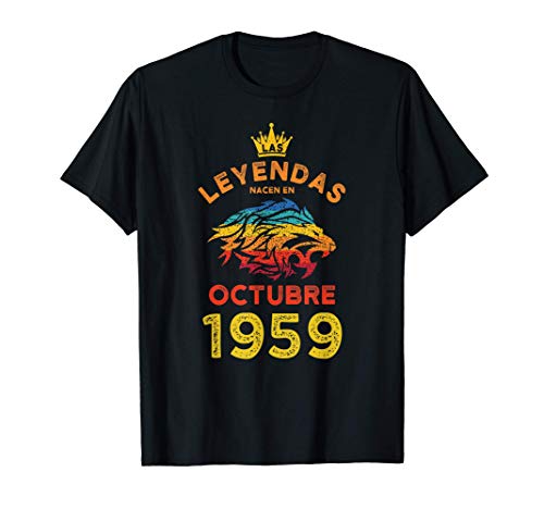 Las Leyendas nacen en Octubre de 1959 Regalo de Cumpleaños Camiseta