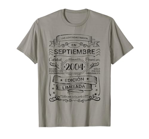 Cumpleaños Leyendas Nacen Septiembre 2004 Hombre Mujer Camiseta