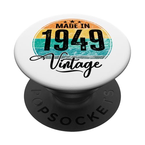 Cumpleaños Vintage Año de Nacimiento 1949 Cumpleaños Bday PopSockets PopGrip Adhesivo