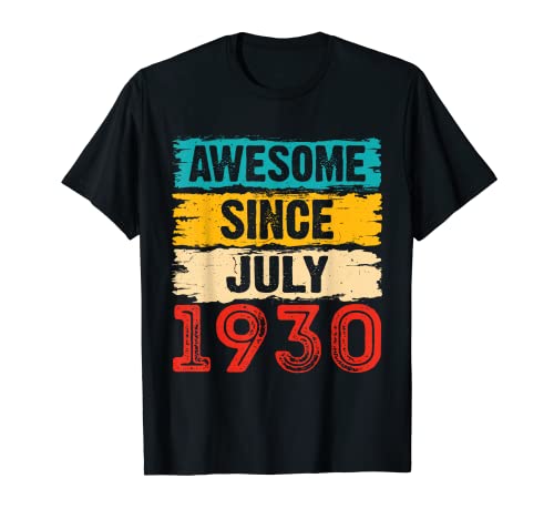 Regalos de 93 años impresionantes desde julio de 1930 para cumpleaños Camiseta