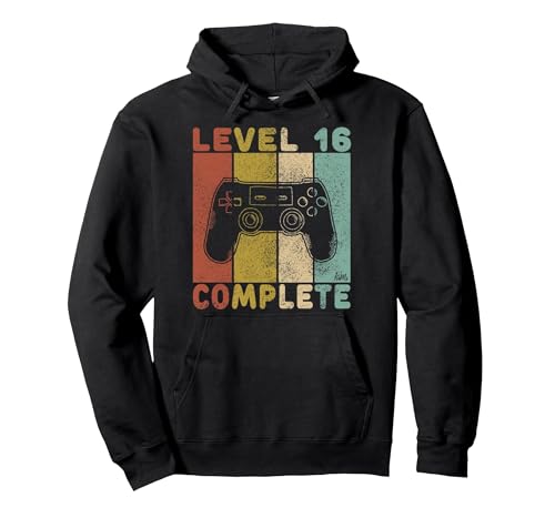Camiseta Gamer Para Niños 16 Años Regalo 16 Cumpleaños Sudadera con Capucha, Unisex para adultos,...