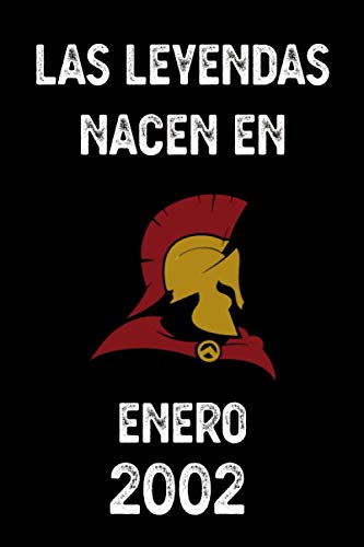 Las leyendas nacen en enero 2002: cuaderno de cumpleaños, regalos de cumpleaños para niños,...