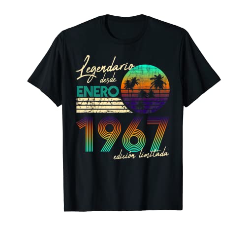 Cumpleaños Hombre Regalos Legendario Desde Enero 1967 Camiseta
