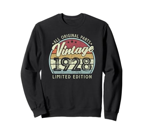 Vintage 1928 Edición Limitada 98 Cumpleaños Sudadera