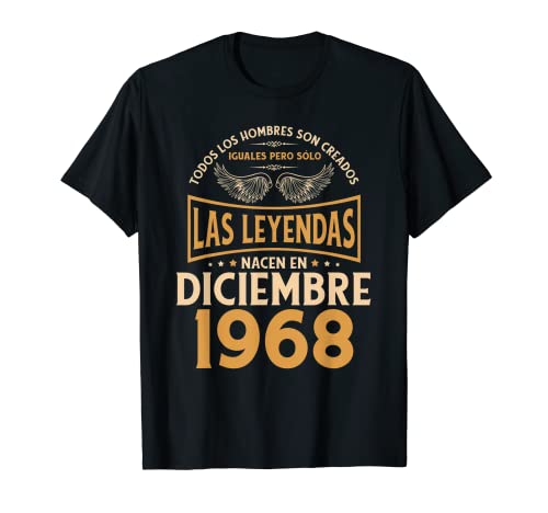 Cumpleaños Hombre Regalos Las Leyendas Diciembre 1968 Camiseta