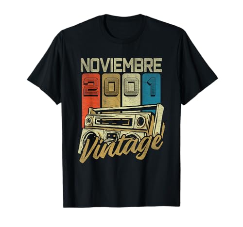 Noviembre 2001 Vintage - 25 Años Regalo Cumpleaños Hombre Camiseta