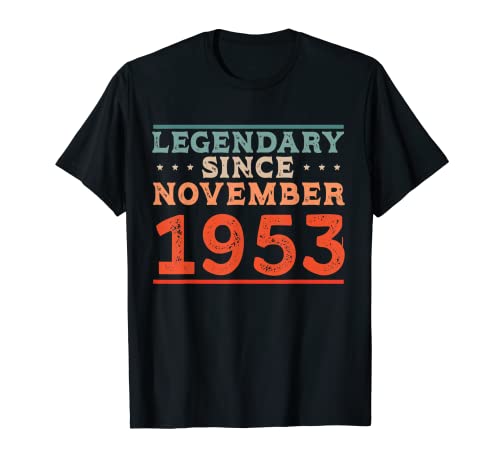 Legendaria desde noviembre de 1953 Retro Fiesta de cumpleaños de los años 50 Camiseta