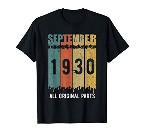 Reto Vintage 90th Birthday Tee, nacido en septiembre de 1930 Camiseta