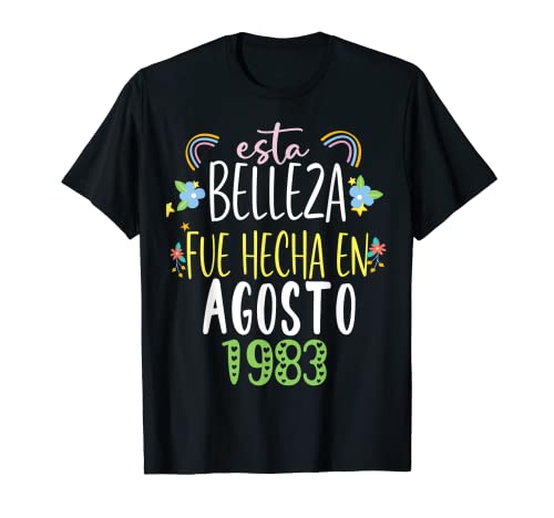 Hecha En agosto 1983 Mujer Regalo 39 años Cumpleaños Camiseta