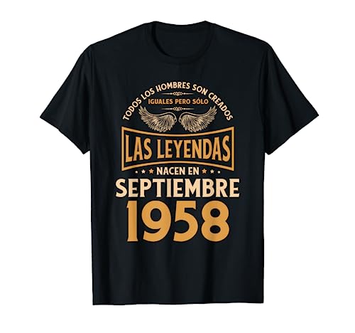 Cumpleaños Hombre Regalos Las Leyendas Septiembre 1958 Camiseta