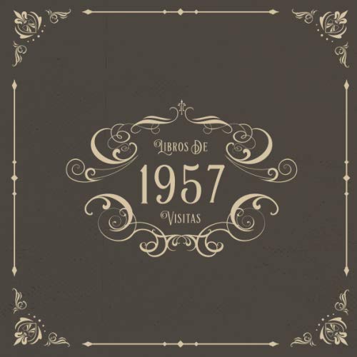 1957 Libros de Visitas: Libros de visitas para fiestas de cumpleaños de estilo vintage para que la...
