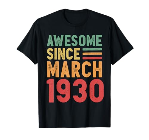 Impresionante regalo de 100 cumpleaños desde marzo de 1930 Camiseta