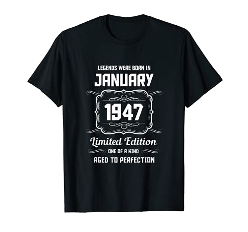 Feliz Cumpleaños Enero 1947 Camiseta