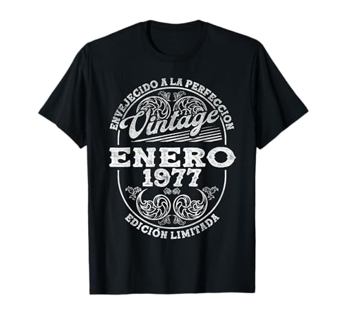 Enero 1977 Vintage - 49 Años Regalo Cumpleaños Hombre Camiseta