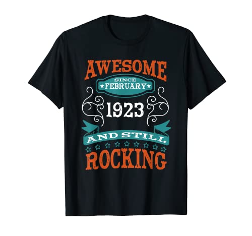 Impresionante desde febrero de 1923 Cumpleaños y aniversario Camiseta