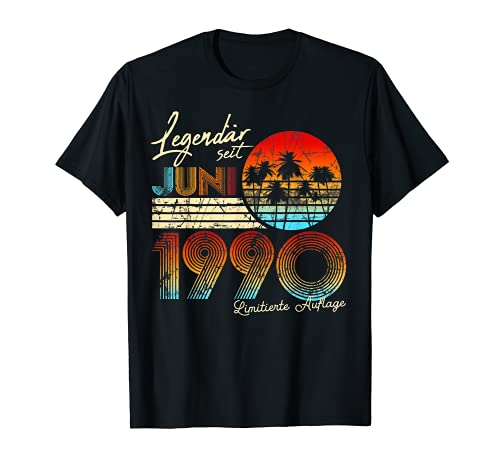 Cumpleaños vintage legendario desde junio de 1990. Camiseta