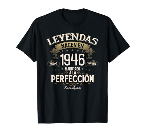 80 cumpleaños Hombre Mujer Regalo 1946 Camiseta