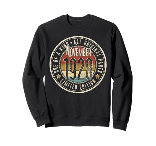 97 Cumpleaños Vintage Noviembre 1928 Retro Edición Limitada Sudadera