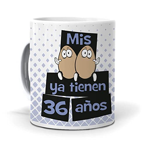 mundohuevo Taza Mis Huevos ya Tienen 36 años. Cerámica AAA - 350 ml.