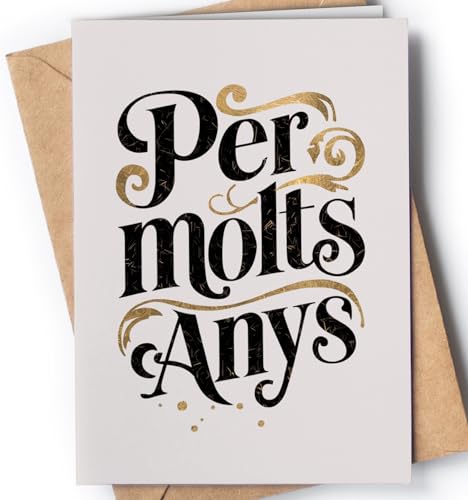 Tarjeta Felicitación Cumpleaños en Catalán - Tarjeta Cumpleaños en Catalán - Postal Cumpleaños...