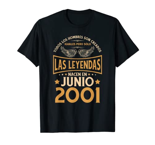 Cumpleaños Hombre Regalos Las Leyendas Junio 2001 Camiseta