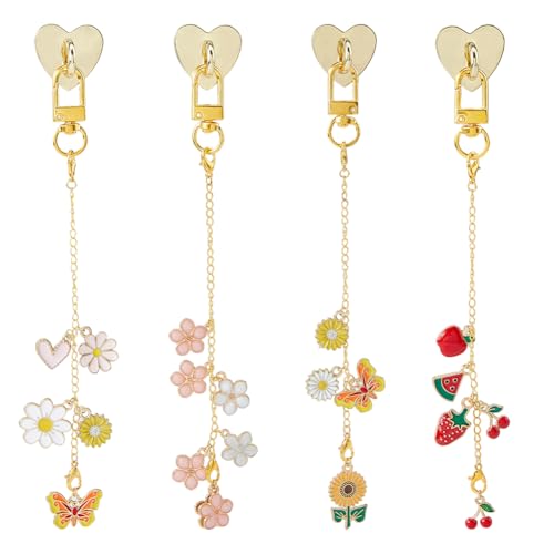 SUPERFINDINGS 4 estilos lindo lector electrónico encantos de teléfono adhesivo metal teléfono...