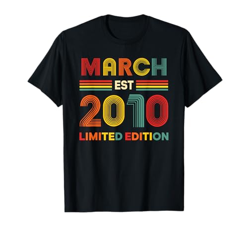 Marzo EST 2010 Cumpleaños Edición Limitada 16-Year-Old 16th Camiseta