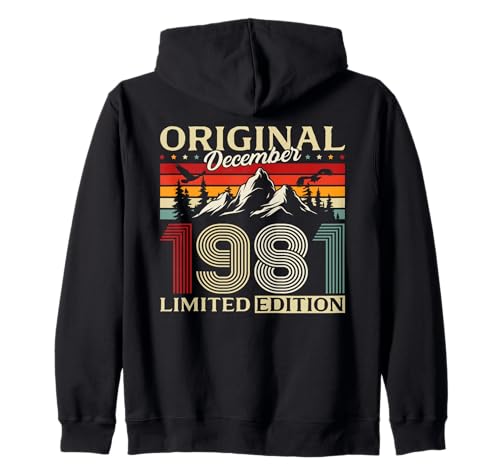 44 cumpleaños Hombre Mujer Regalo Diciembre 1981 Sudadera con Capucha