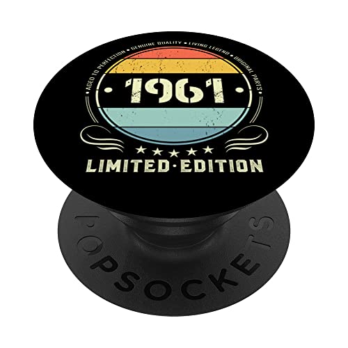 1961 edición limitada 1961 cumpleaños Popsocket para mujeres y hombres PopSockets PopGrip...