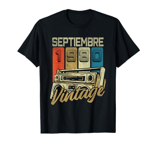 Septiembre 1980 Vintage - 46 Años Regalo Cumpleaños Hombre Camiseta