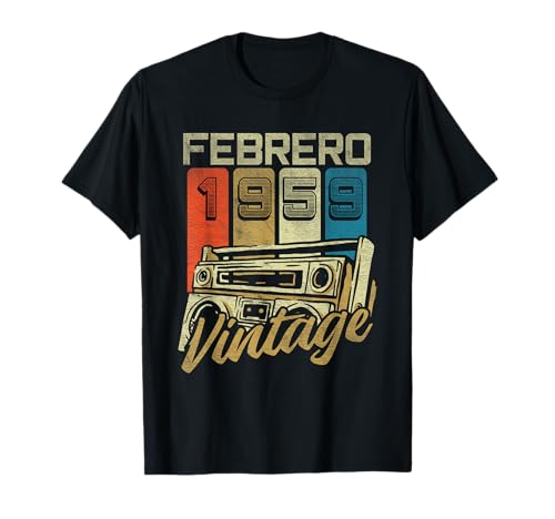 Febrero 1959 Vintage - 67 Años Regalo Cumpleaños Hombre Camiseta