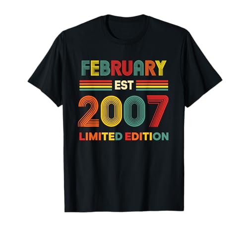 Febrero EST 2007 Cumpleaños Edición Limitada 19-Year-Old 19th Camiseta