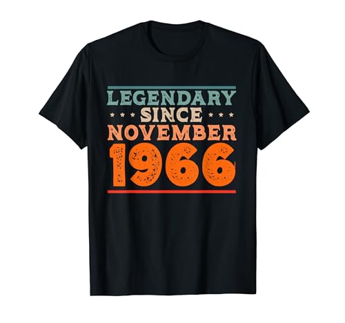 Legendario desde noviembre de 1966 retro vintage fiesta de cumpleaños Camiseta