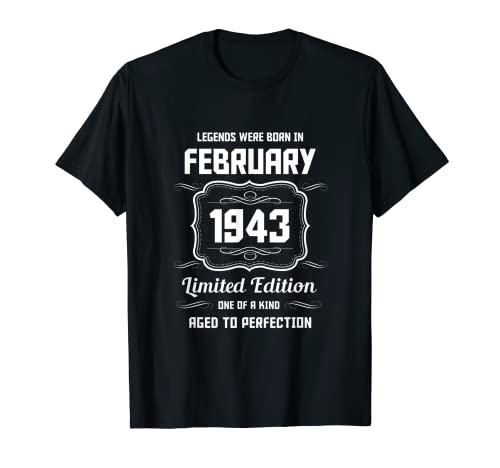 Feliz Cumpleaños Febrero 1943 Camiseta
