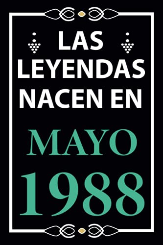 Las leyendas nacen en Mayo 1988: Regalo de cumpleaños perfecto para hombre y mujer de 33 años I...
