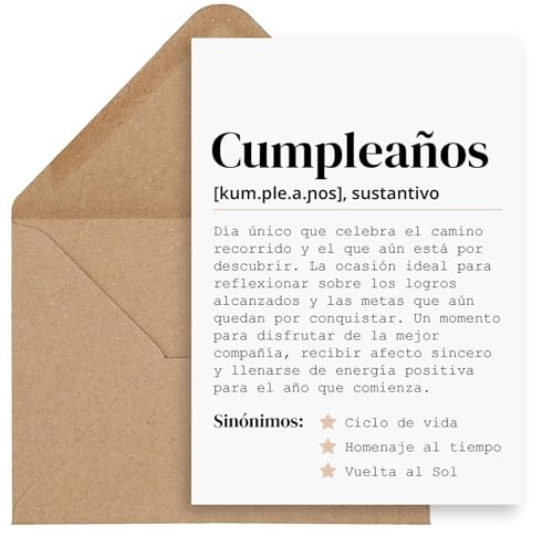 CONTRAXT Tarjeta cumpleaños. Regalo original tarjeta felicitacion feliz cumpleaños cumple mujer...
